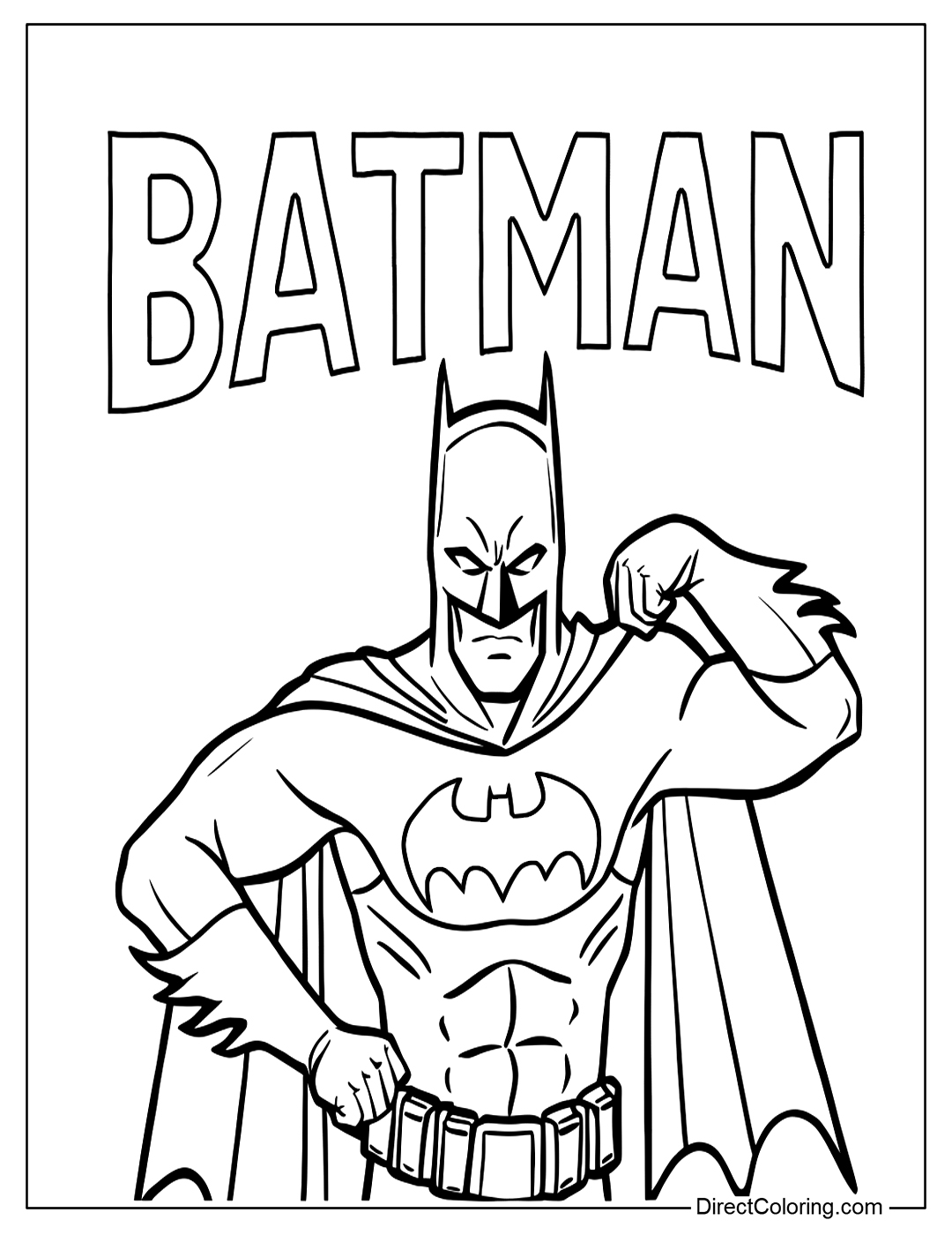 Batman To Color For Kids